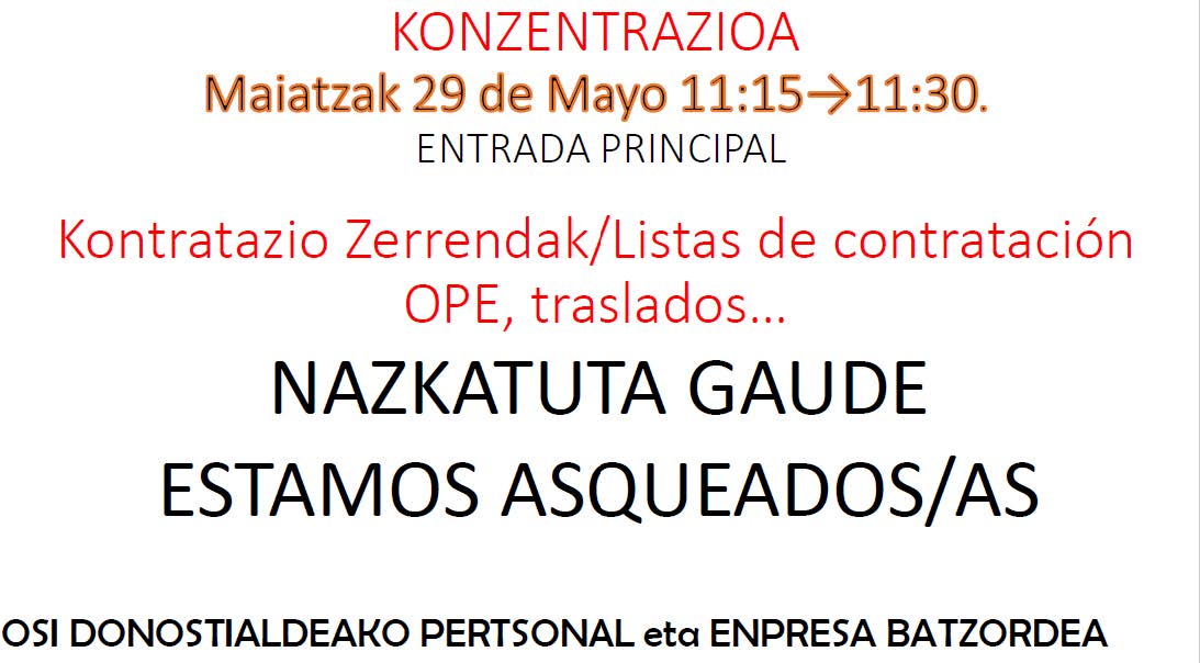 CONCENTRACIÓN DE PROTESTA